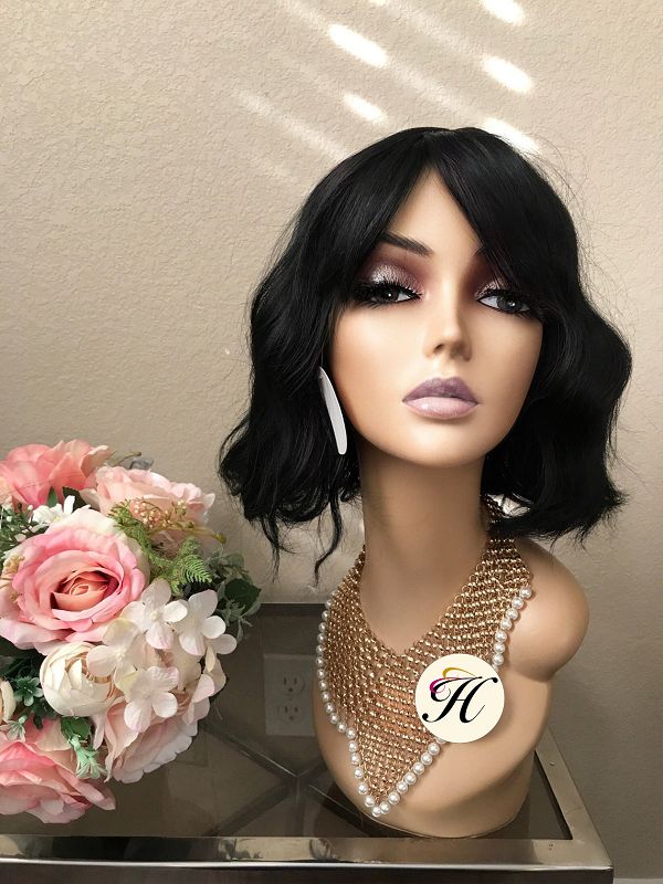 12" Bobo Curly Wig With Bangs