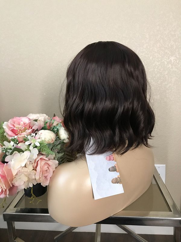 12" Short Bobo Curly Wig With Bangs