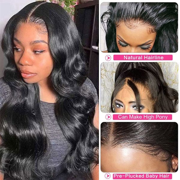 360 Lace Frontal Wig Body Wave Natural