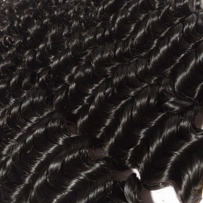 (3) 10-30 Inch Deep Curly & Loose Deep Luxury Virgin Brazilian Human Hair Bundles