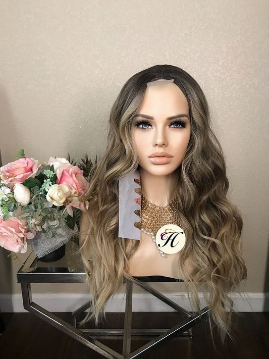 24" Omber Curly Lace Front Wig