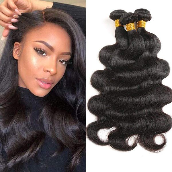9A Natural Color Body Wave 100% Human Hair 3 Bundles Deal -Wig Style