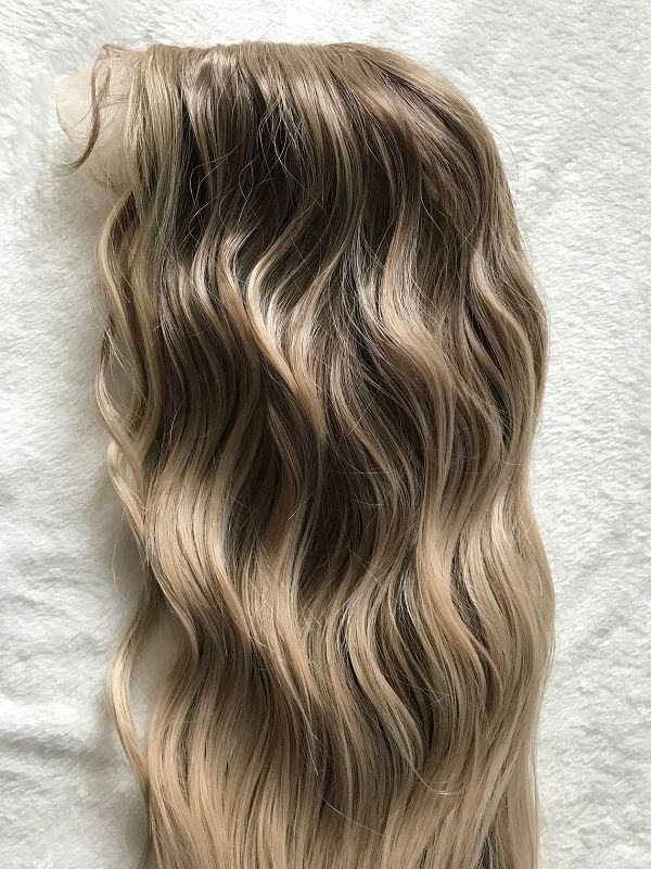 24" Highlight Blonde Curly Lace Front Wig