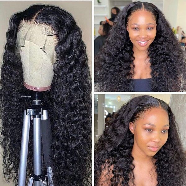 13*4 Lace Frontal Natural Water Wave Wigs