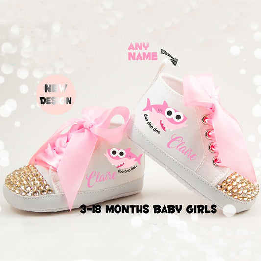 Personalized Baby Shark Girl Shoes