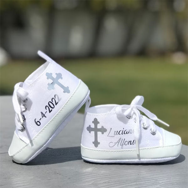Personalized Baptism Gift Baby Boy Shoes