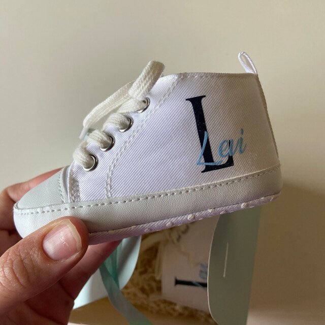 Personalized First birthday Baby boy shoes