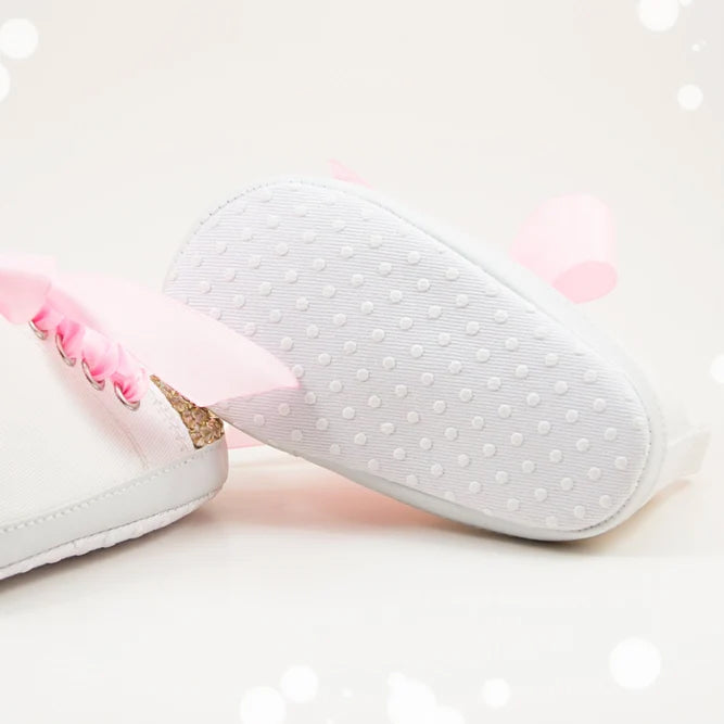 Personalized Gold Baby Girl Shoes