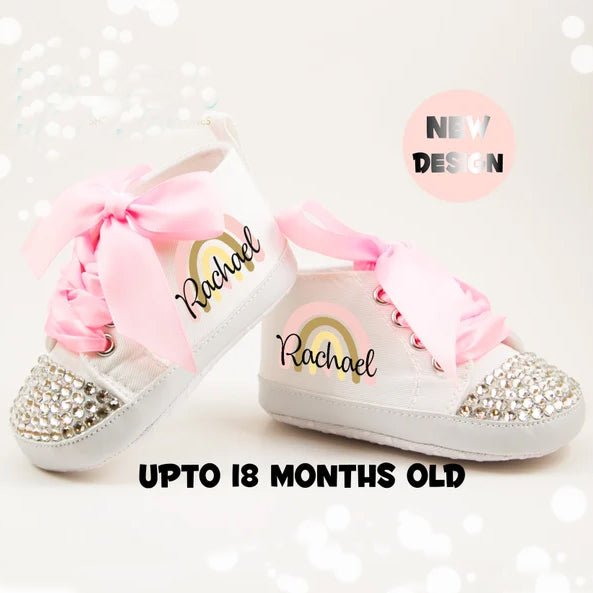 Personalized Rainbow Birthday Baby Shoes