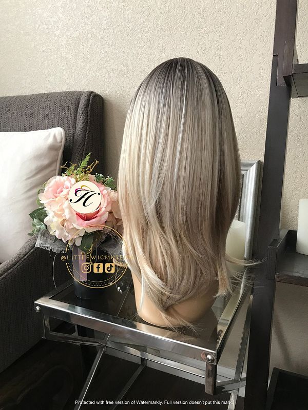 18" Ombre Long Straight Wig