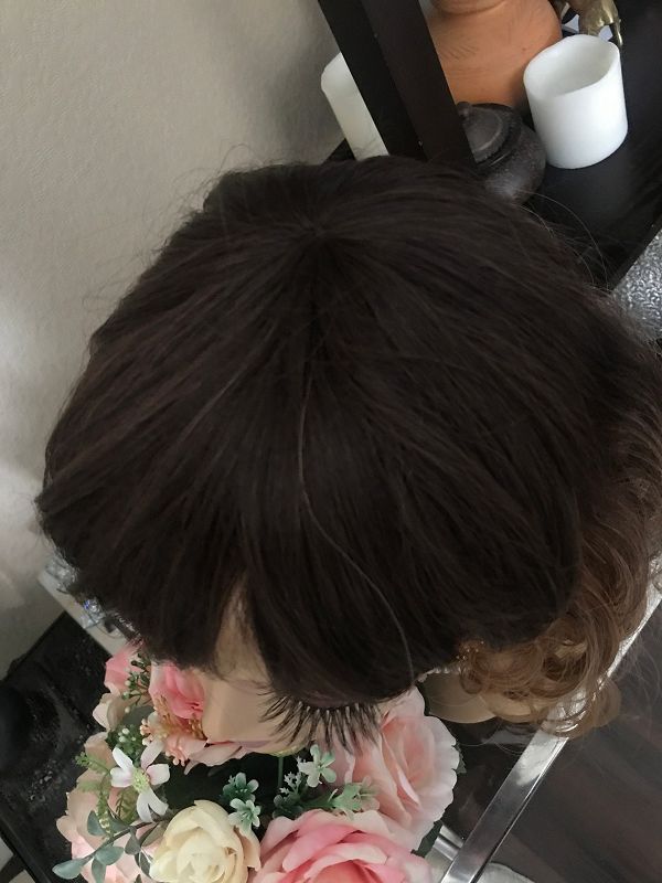 14" Omber Curly Wig With Bangs